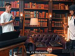 Kinky Teacher Catches Student And Rides His Cock Wildly