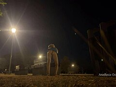 Changing Outfits In Night Park Turns To Naughty Public Flashing Thrills