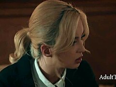 Petite Blonde's Virginity Exorcised by Stepbrothers' Double Anal Creampie!