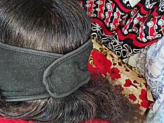 red dressed desi stepsis gets bareback fucked rough with dirty hindi moans and big cock riding