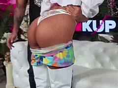 petite brunette sasha tatcha roughly throat fucked bent over doggystyle