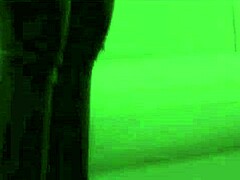 Blonde struts in tight leather pants teasing kinky home vibes