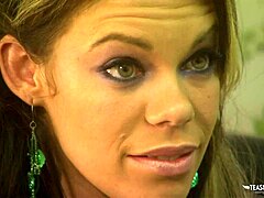 brunette babe bends over tight shaved pussy motivates agent deepthroat heels