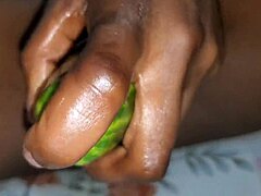 black whore hairy pussy solo squirting huge dildo creampie