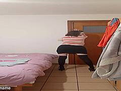 petite tease strips masturbates with clothes ripped off