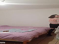 petite tease strips masturbates with clothes ripped off