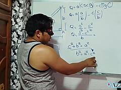 Nerdy japanese teacher explains sexual math tangents in bedroom 😏📐
