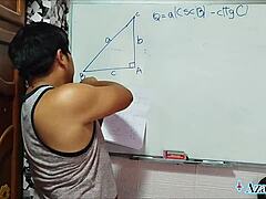 Nerdy japanese teacher explains sexual math tangents in bedroom 😏📐