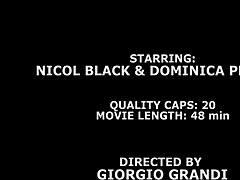 Nicole Black's anal DP DAP training with rose licking gaping asshole