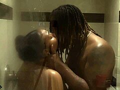 big ass black babe wet shower doggystyle pounding