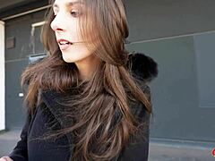 German scout fists skinny Emma Scarlett's saggy tits ass then fucks her raw at casting