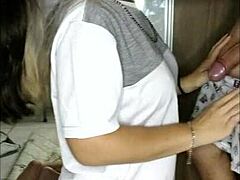 brazilian teen seduced into deepthroat blowjob by boyfriend