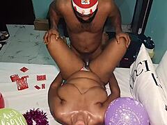 Big black cock doggystyles ebony milf on holiday in calabar