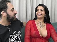 beautiful ebony latina bella ferrari lingerie debut blowjob
