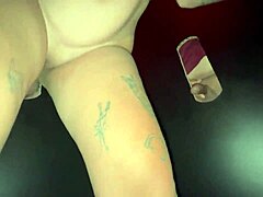 unknowns cum on my wife's face at gloryhole