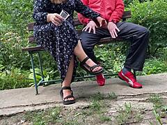 so my curvy mother in law flashed me outdoors and ended up covered in my hot cum