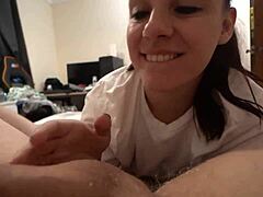 Milf's Wet Rimjob Ends in Mouthful Cum