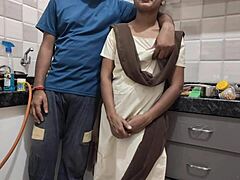 desi college girl returns home for steamy taboo fuck with stepbrother in kitchen