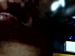 Horny fat cousin fingers pussy with bottle till squirting wildly