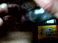 Horny fat cousin fingers pussy with bottle till squirting wildly