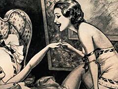 Vintage Erotic Retro Antique Drawings