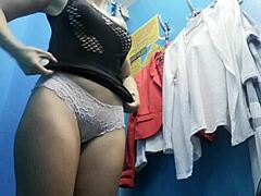 hidden cam catches russian girl's big boobs nipples