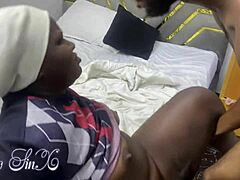 two thick students ride teacher's huge cock in bed