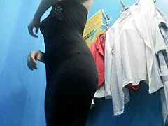 hidden cam catches russian girl's big boobs nipples