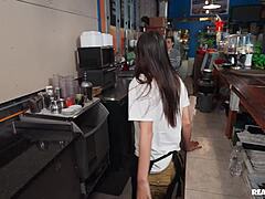 karen seduces coffee shop girl into wet scissoring