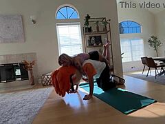 KATHRYN MAE YOGA TEASE TURNS INTO CUM-FILLED RIDE!