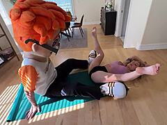 KATHRYN MAE YOGA TEASE TURNS INTO CUM-FILLED RIDE!