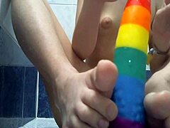 Xannie shower dildo anal assfucking russian teen play