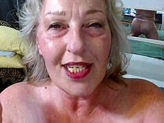 dawnskye1962's orange thong hugs curvy PAWG ass