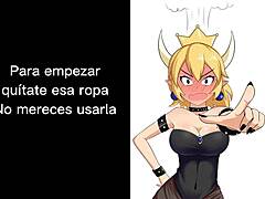 Bowsette joi cei instructions cum blowjob spanish tease