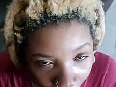 Eboni Princess Deepthroats Ebony Cock in Silent Sloppy POV