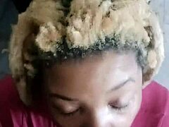 Eboni Princess Deepthroats Ebony Cock in Silent Sloppy POV