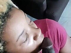 Eboni Princess Deepthroats Ebony Cock in Silent Sloppy POV