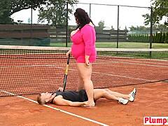 plump bbw femdom smothers with fat tits!!