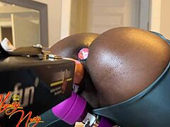 Black amateur babe needs hand for solo tease