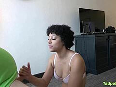 Diamond Banks Deepthroats Tadpole's Cock Then Rides It Cowgirl with Squirting Orgasms