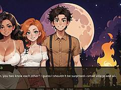 step sisters shocked by farmer's huge cock in taboo hentai game ep 14