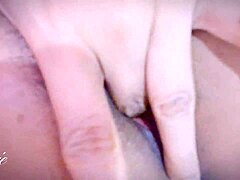 pinay babe spreads wet pussy plays huge tits closeup