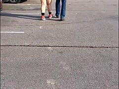 boyfriend busts me filming his chubby gf flashing outdoors