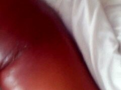 oiled ebony bride's big ass gets massaged deep