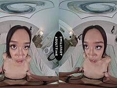 Jade Kimiko struggles massive cock vr pov shaking orgasm cumshot