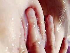Hot Stepsister's Tight Shaved Pussy Dripping with Creampie Cum