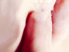 Hot Stepsister's Tight Shaved Pussy Dripping with Creampie Cum