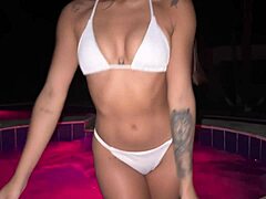 best friend latina gets horny in jacuzzi, we fuck publicly hard