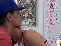 freya parker begs coach to fuck her desk doggy till cumshot