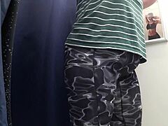 Chubby Milf Pawg Tries Tight Leggings Over Big Ass In Fitting Room